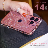 Brokat diamentowy metalowy zderzak skrzynka dla iPhone 11 12 Mini 13 Pro 14 Pro Max X Xr Xs Max 6 7 8 14 Plus skrzynka Rhinestone Bling okładka 1